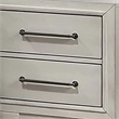 Jaxen Nightstand End Table-Antique White Rubberwood-2 Drawers-23 Inch
