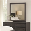 Dresser Mirror-Charcoal Gray Poplar Wood Frame-Square 40 Inch