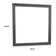 Dresser Mirror-Charcoal Gray Poplar Wood Frame-Square 40 Inch