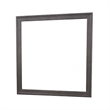 Dresser Mirror-Charcoal Gray Poplar Wood Frame-Square 40 Inch
