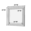 Dresser Mirror-Rustic Brown and Charcoal Gray Wood Frame-36 Inch