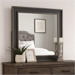 Dresser Mirror-Rustic Brown and Charcoal Gray Wood Frame-36 Inch
