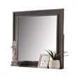 Dresser Mirror-Rustic Brown and Charcoal Gray Wood Frame-36 Inch