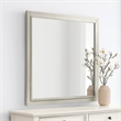 Dresser Mirror-Subtle Antique White Rubberwood-Square 40 Inch
