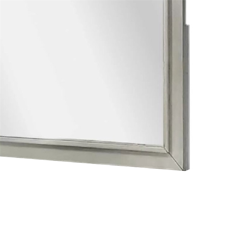 Dresser Mirror-Subtle Antique White Rubberwood-Square 40 Inch
