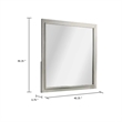 Dresser Mirror-Subtle Antique White Rubberwood-Square 40 Inch