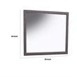 Dresser Mirror-Foil Gray Solid Wood-35x39 Broad Frame Design