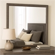 Dresser Mirror-Foil Gray Solid Wood-35x39 Broad Frame Design