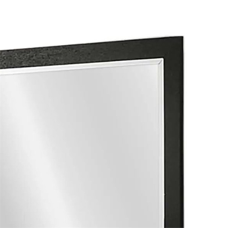 Portrait Dresser Mirror-Black-Rubberwood-36x40 Wide Frame Profile