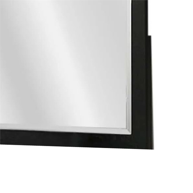 Portrait Dresser Mirror-Black-Rubberwood-36x40 Wide Frame Profile