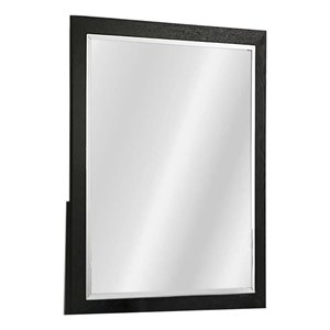 Portrait Dresser Mirror-Black-Rubberwood-36x40 Wide Frame Profile