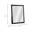 Portrait Dresser Mirror-Black-Rubberwood-36x40 Wide Frame Profile
