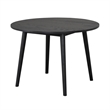 Yely 5pc Dining Table with 4 Windsor Chairs Set-Black Rubberwood