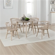 Yely 5pc Dining Table and 4 Windsor Chairs Set-Natural Oak Brown