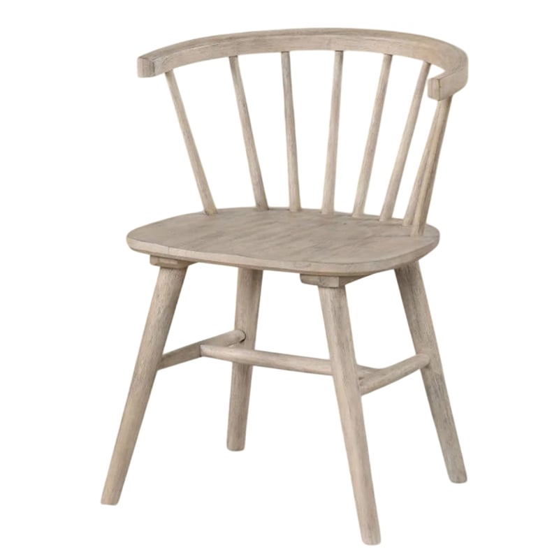 Yely 5pc Dining Table and 4 Windsor Chairs Set-Natural Oak Brown