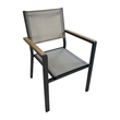 Ankia 5pc Outdoor Dining Table and Chairs Set-Gray-Natural Teak Brown