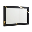 Cid Exie Mirror-Black Frame-41 Inch High Gloss Finish-Gold Accents
