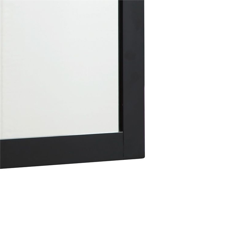 Cid Exie Mirror-Black Frame-41 Inch High Gloss Finish-Gold Accents