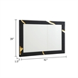 Cid Exie Mirror-Black Frame-41 Inch High Gloss Finish-Gold Accents