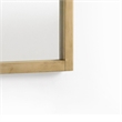 Noe Celia Accent Mirror-40 Inch Square Oak Wood Frame-Brown Finish