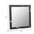 Cid Exie Mirror-39 Inch Matte Brown Veneer Frame-Silver Accents