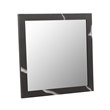 Cid Exie Mirror-39 Inch Matte Brown Veneer Frame-Silver Accents