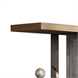 Cid Brow 4 Tier Bookshelf-Black Stainless Steel w Glass Back-71 Inch