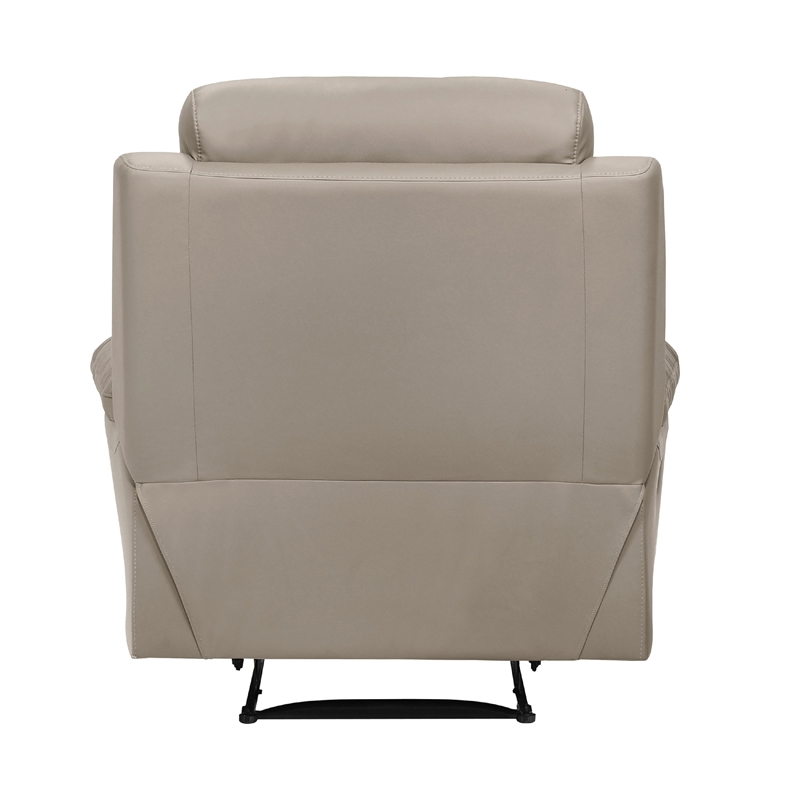 Hanna Manual Reclining Chair-Latte Brown Top Grain Leather Cushions