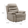 Hanna Power Reclining Chair-Latte Brown Top Grain Leather-USB