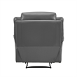 Conia Manual Reclining Chair-Dark Gray Top Grain Leather