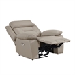 Conia Power Reclining Chair-Soft Latte Beige Leather-USB Charger