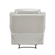 Conia Manual Reclining Chair-Light Gray Silver Leather