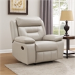 Conia Manual Reclining Chair-Light Gray Silver Leather