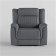 Lenny Manual Reclining Chair-Gray Microfiber-Foam Cushioning