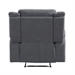 Lenny Manual Reclining Chair-Gray Microfiber-Foam Cushioning