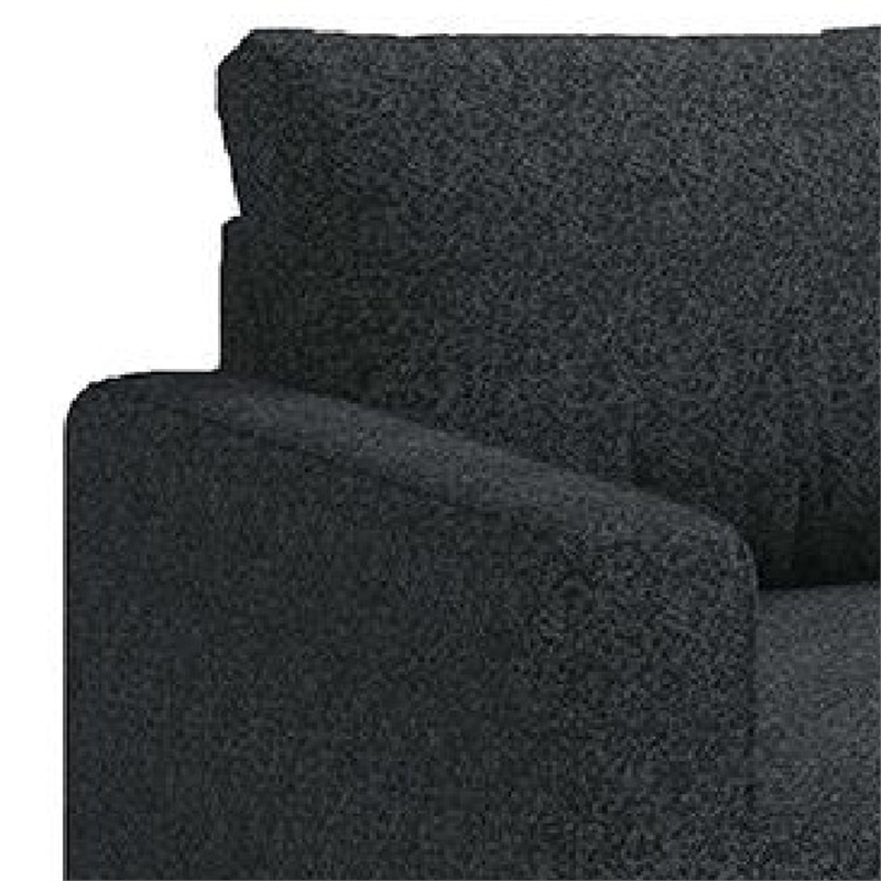 Remy Accent Sofa Chair-Black Boucle Seat with Metallic Undertone-Gold Legs