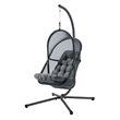 Bery Outdoor Swing Chair with Foldable Stand-Dark Gray Cushion