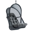 Bery Outdoor Swing Chair with Foldable Stand-Dark Gray Cushion