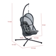 Bery Outdoor Swing Chair with Foldable Stand-Dark Gray Cushion