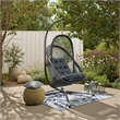 Bery Outdoor Swing Chair with Foldable Stand-Dark Gray Cushion