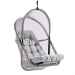 Bery Outdoor Swing Chair with Foldable Stand-Light Gray Cushion