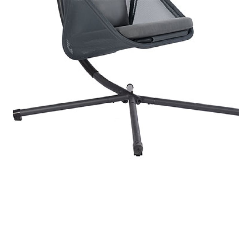 Cery Outdoor Egg Swing Chair-Foldable Stand-Dark Gray Cushion