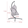 Cery Outdoor Egg Swing Chair-Foldable Stand-Light Gray Cushion