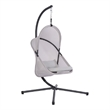 Cery Outdoor Egg Swing Chair-Foldable Stand-Light Gray Cushion