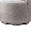 Ager Side Dining Swivel Chair-Curved Barrel Style-Gray Boucle Chenille