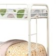 Raina Twin over Twin Bunk Bed-Built In Side Ladder-White Metal