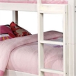 Nedy Full over Full Bunk Bed with Attached Ladder-White Solid Wood