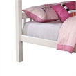 Nedy Full over Full Bunk Bed with Attached Ladder-White Solid Wood