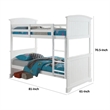 Rexo Twin over Full Bunk Bed with Ladder-Plank Style Headboard-White