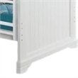 Rexo Twin over Full Bunk Bed with Ladder-Plank Style Headboard-White